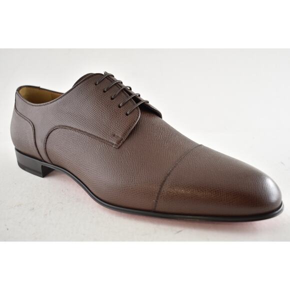 Christian Louboutin Surcity Flat Brown Leather Dress Oxford Derby Loafer 45 12 main image 6